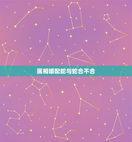 属相婚配蛇与蛇合不合，属相婚配：男属猪和女属蛇相配吗