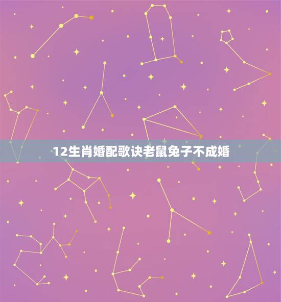 12生肖婚配歌诀老鼠兔子不成婚，12生肖哪个属相更好