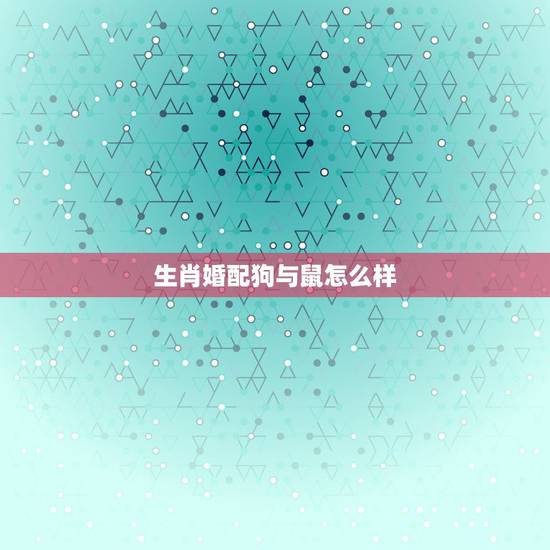 生肖婚配狗与鼠怎么样,十二生肖狗和鼠相配吗? 生肖婚配狗与鼠怎么样,十二生肖狗和鼠相配吗?