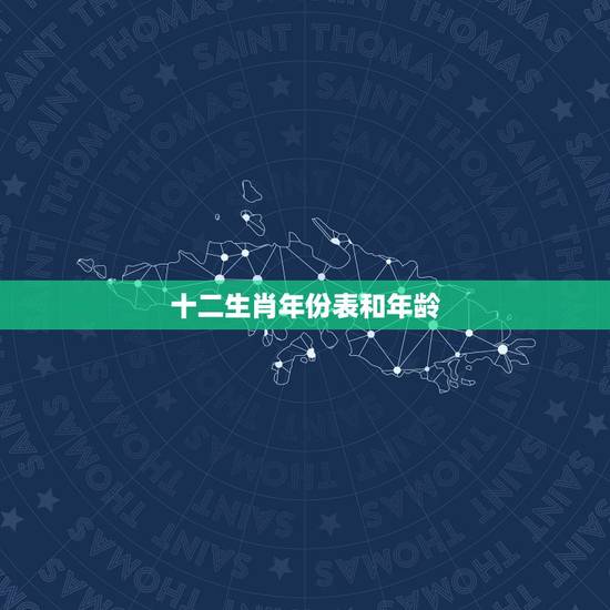 十二生肖年份表和年龄，12属相年龄对照表