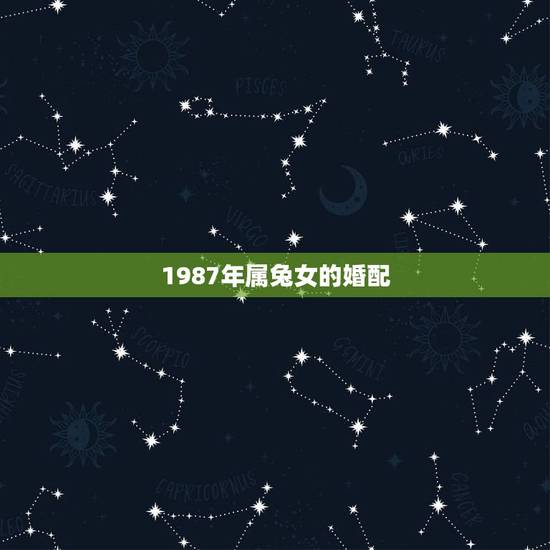 1987年属兔女的婚配，1987年属兔女更佳婚配属相