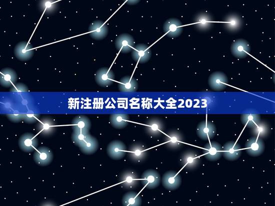新注册公司名称大全2023，刚发现同地区有一家新注册的公司与我们公司名