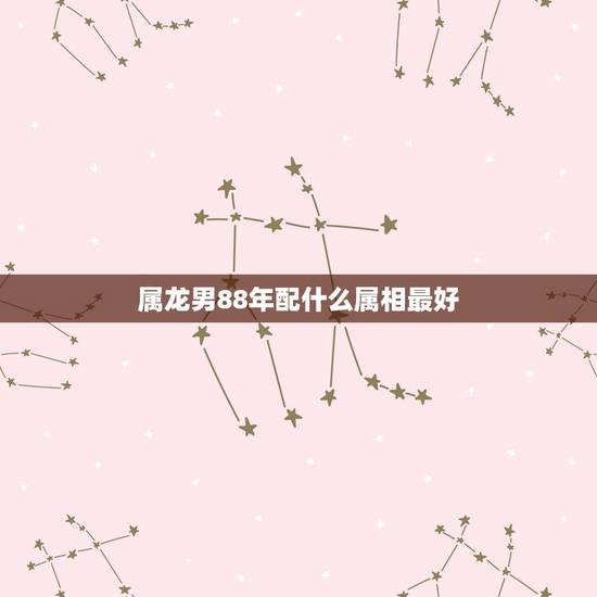 属龙男88年配什么属相最好，88年属龙男最佳婚配