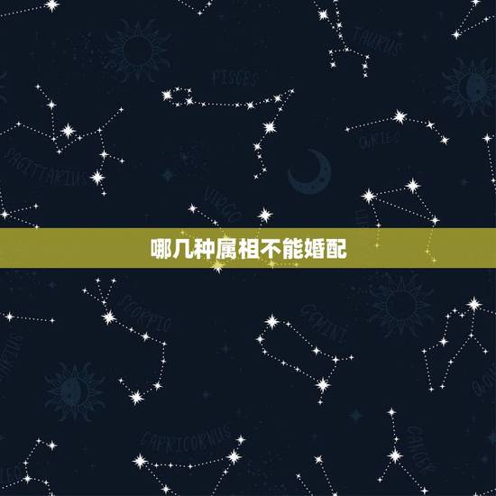 哪几种属相不能婚配，十二生肖中，那些属相最不适宜结婚？