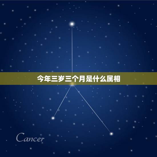 今年三岁三个月是什么属相，今年三岁属什么生肖