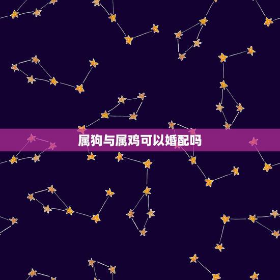 属狗与属鸡可以婚配吗，属狗和属鸡相配吗？