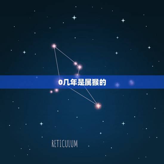0几年是属猴的，属猴的零几年出生