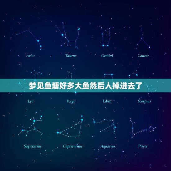 梦见鱼塘好多大鱼然后人掉进去了，梦见看见池塘里有一个人在钓鱼，鱼很多，