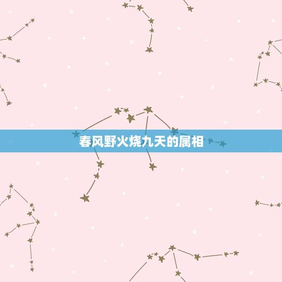 春风野火烧九天的属相,春风野火烧不尽,三更烟火五更天。猜生肖 春风野火烧九天的属相,春风野火烧不尽,三更烟火五更天。猜生肖