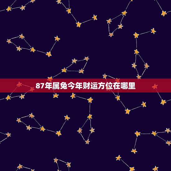 87年属兔今年财运方位在哪里,87年属兔的人今年的财运在哪边 87年属兔今年财运方位在哪里,87年属兔的人今年的财运在哪边