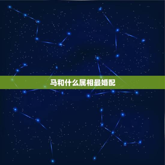 马和什么属相最婚配，属马的和什么属相最配