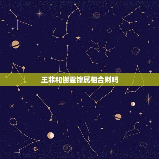王菲和谢霆锋属相合财吗，命理分析王菲和谢霆锋能不能在一起
