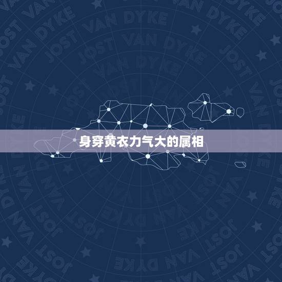 身穿黄衣力气大的属相,一身黄皮力气大是什么生肖? 身穿黄衣力气大的属相,一身黄皮力气大是什么生肖?
