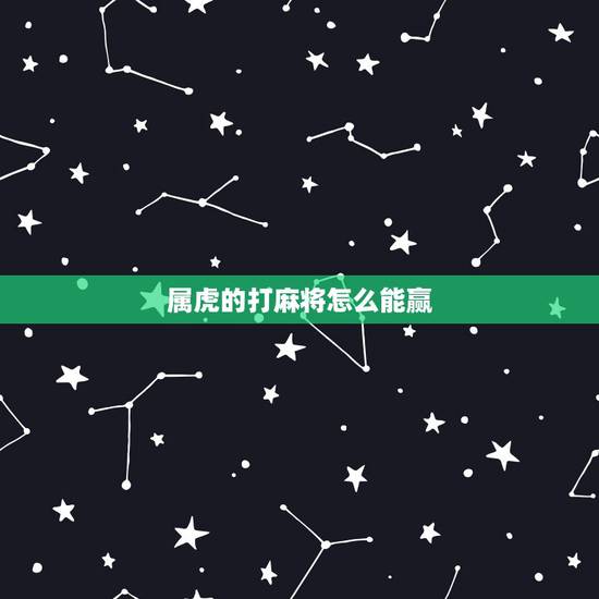 属虎的打麻将怎么能赢，四人麻将怎么能赢