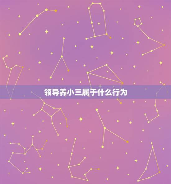 领导养小三属于什么行为,男人养小三是犯法吗 领导养小三属于什么行为,男人养小三是犯法吗