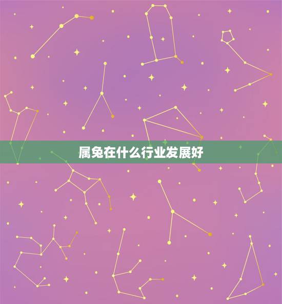 属兔在什么行业发展好，属兔人最适宜在哪个行业发展