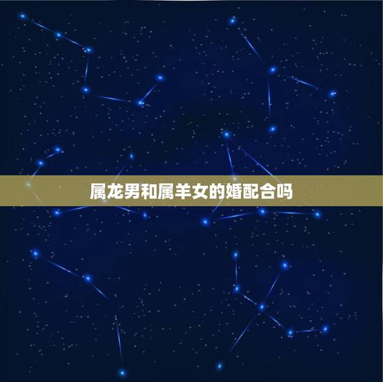 属龙男和属羊女的婚配合吗，属龙男和属羊女相配吗？