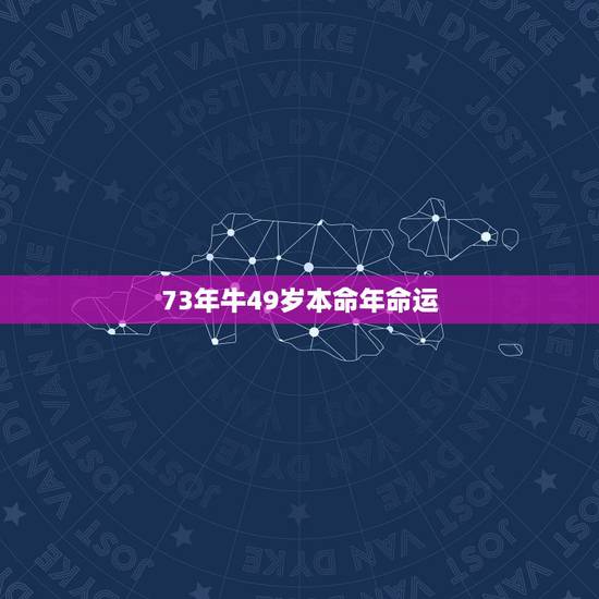 73年牛49岁本命年命运，73年属牛48岁财运