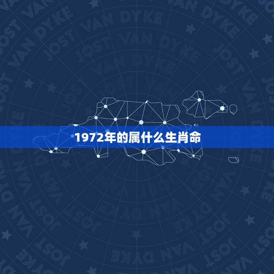 1972年的属什么生肖命，1972年属鼠的人是什么命