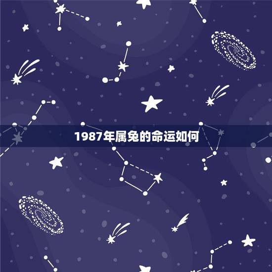 1987年属兔的命运如何，1987年属兔人运势