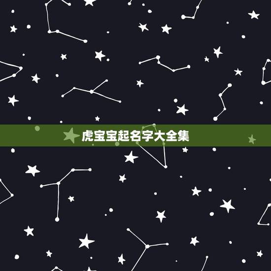 虎宝宝起名字大全集，2022年男孩虎宝宝名字
