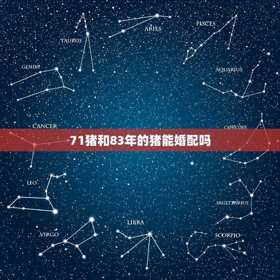 71猪和83年的猪能婚配吗，1971男猪和1983年女猪相配吗