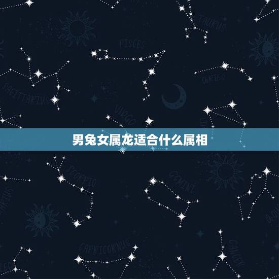 男兔女属龙适合什么属相，男属兔1975年女属龙1988年相配吗