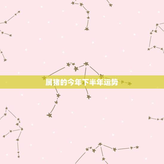 属猪的今年下半年运势,1995年属猪男今年运势 属猪的今年下半年运势,1995年属猪男今年运势