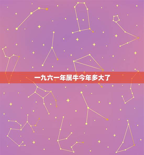 一九六一年属牛今年多大了，属猪的今年多大