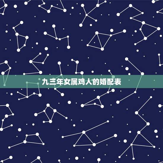 九三年女属鸡人的婚配表，属龙的和什么属相最配 属龙人的婚配表？
