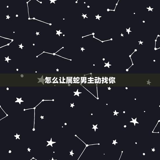 怎么让属蛇男主动找你,让属蛇人更爱你的秘诀 怎么让属蛇男主动找你,让属蛇人更爱你的秘诀