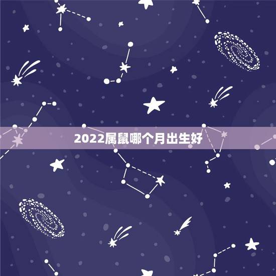 2022属鼠哪个月出生好,更佳怀孕月份 2022属鼠哪个月出生好,更佳怀孕月份