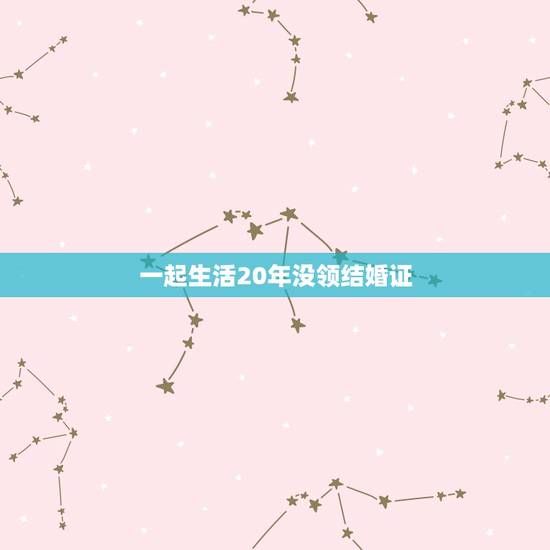 一起生活20年没领结婚证，同居20年没有结婚证法律保护吗？可以分遗产吗