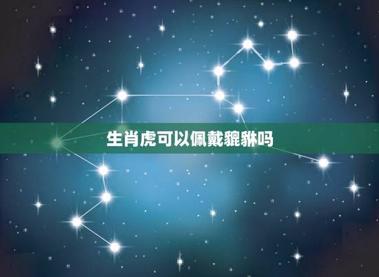 生肖虎可以佩戴貔貅吗，属虎的人，我想带貔貅！高手进！