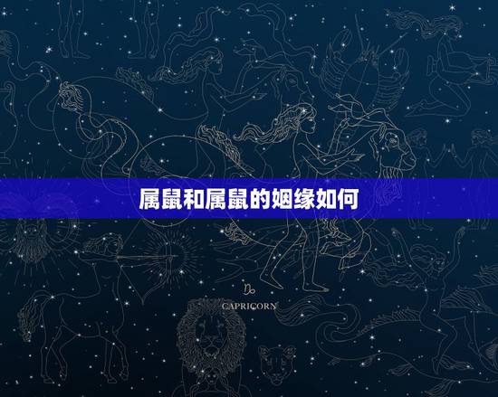 属鼠和属鼠的姻缘如何，1996属鼠女的一生婚姻