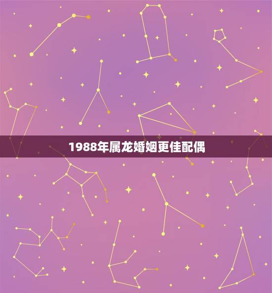 1988年属龙婚姻更佳配偶,属龙婚配哪个属相更好1988 1988年属龙婚姻更佳配偶,属龙婚配哪个属相更好1988