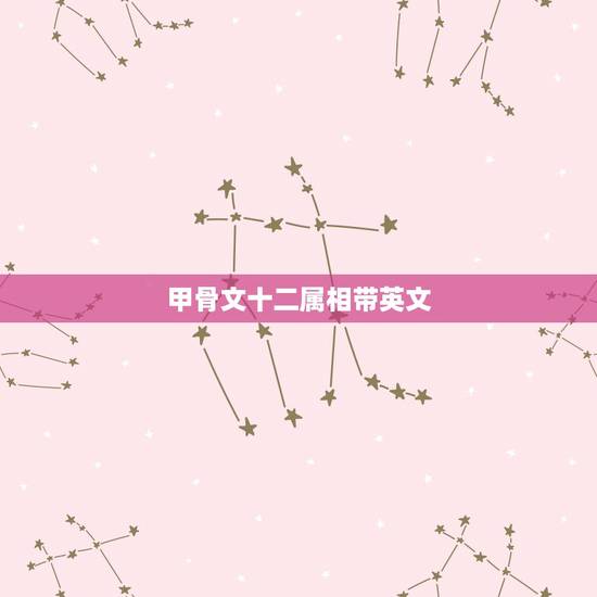 甲骨文十二属相带英文，12生肖的甲骨文怎么写