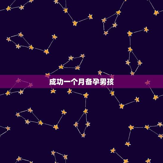 成功一个月备孕男孩，备孕男孩成功经验是什么样子的啊？大家告诉我下吧，我