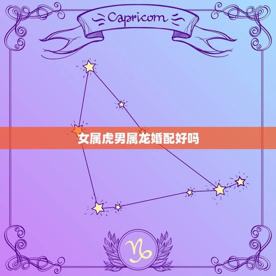 女属虎男属龙婚配好吗，男属虎和女属龙的属相婚配合适吗