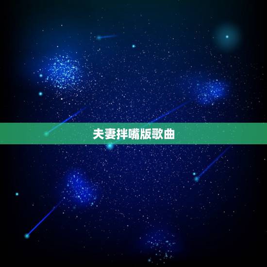 夫妻拌嘴版歌曲，歌曲谁谁谁夫妻做饭版