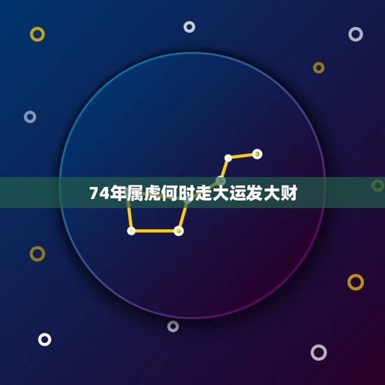 74年属虎何时走大运发大财,74年属虎到老年命运会如何 74年属虎何时走大运发大财,74年属虎到老年命运会如何