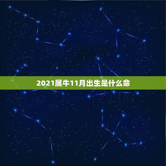 2021属牛11月出生是什么命，属牛11月出生有福气