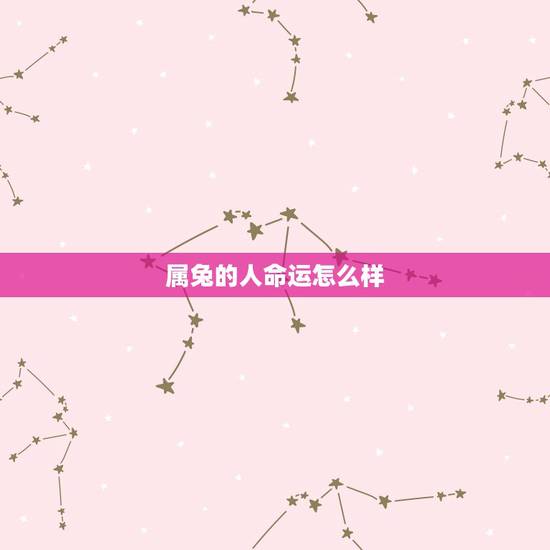 属兔的人命运怎么样，属兔人的婚姻命运如何