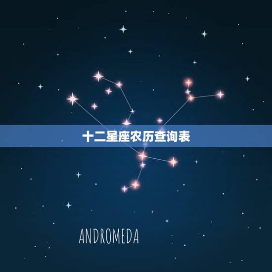 十二星座农历查询表，12星座农历日期查询