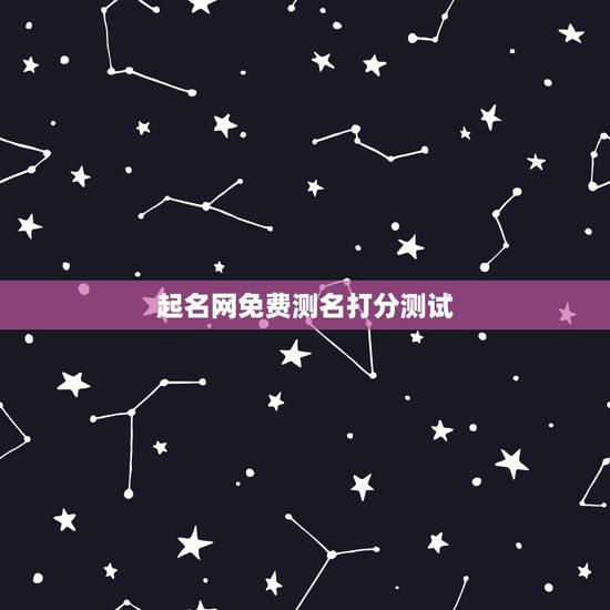 起名网免费测名打分测试，起名网免费测名打分