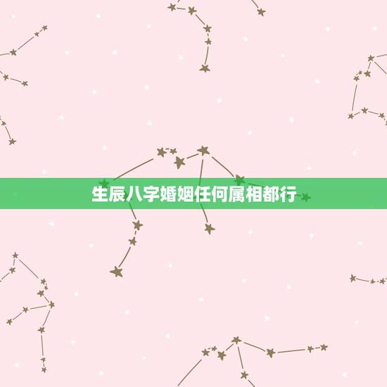 生辰八字婚姻任何属相都行，算婚姻是只看属相吗？不用生辰八字吗？