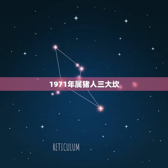 1971年属猪人三大坎，1971年猪女50岁后好不好