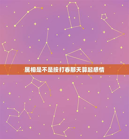 属相是不是按打春那天算起感情，生肖是按立春算还是除夕啊？