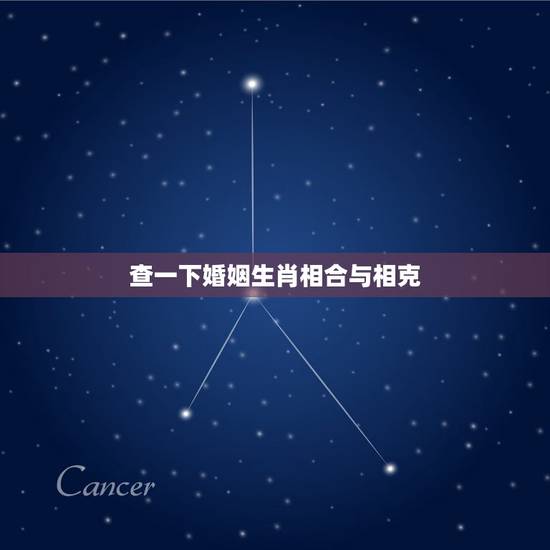 查一下婚姻生肖相合与相克，属相与婚姻？