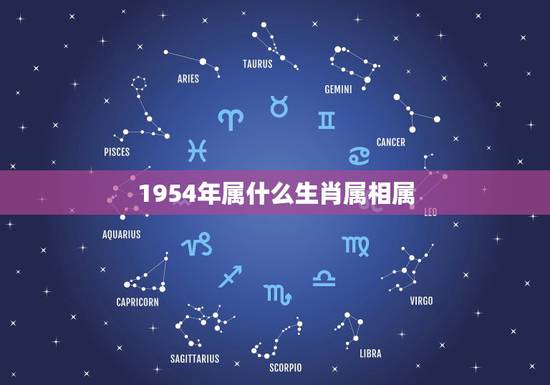 1954年属什么生肖属相属，1954年属于那个生肖